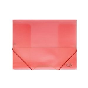 Document case A4*3.5cm FOROFIS 0.45mm w/elast.bands (transparent red)