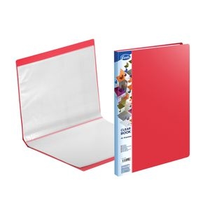 Transparent book A4 FOROFIS 0.50mm cover w/10 transp.pockets 0.03mm (red) PVC