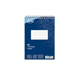 Notebook A6 squared 70sh. spiral bound 