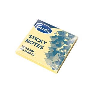Stick notes FOROFIS 76x76mm 100sh. (pastel yellow)