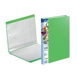 Transparent book A4 FOROFIS 0.60mm cover w/30 transp.pockets 0.03mm (green) PVC