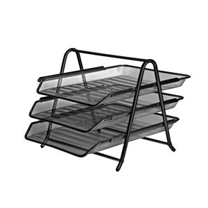 Tray 3-levels Iron Mesh FOROFIS for A4 format (black)