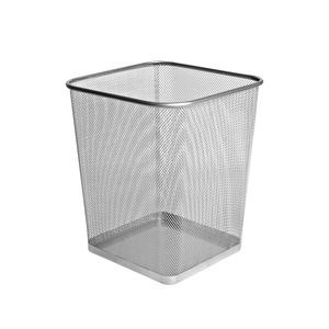 Wastepaper basket Iron Mesh FOROFIS (silver) 28 x 28 x 32 cm, 25l