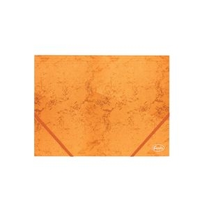 Folder flat cardboard FOROFIS A4 350g/m2 w/elast.bands (orange)