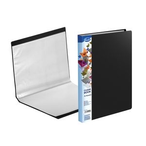 Transparent book A4 FOROFIS 0.60mm cover w/30 transp.pockets 0.03mm (black) PVC