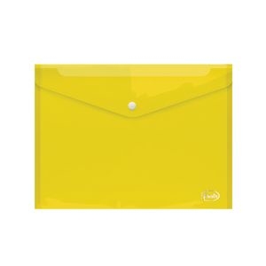 Envelope plastic A4 FOROFIS w/button 0.16mm (transparent yellow) PP