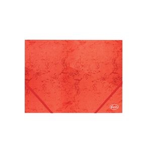 Folder flat cardboard FOROFIS A4 350g/m2 w/elast.bands (red)