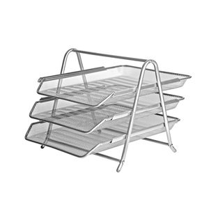 Tray 3-levels Iron Mesh FOROFIS for A4 format (silver)
