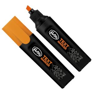 Text marker orange chisel tip 1-5mm black barrel FOROFIS