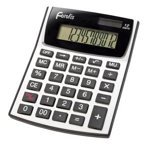 Calculator “MIDI” FOROFIS 145x108x20mm (2 way power: solar +cell button battery)