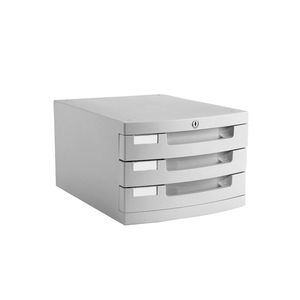 Organaizer box FOROFIS 3 drawers files with lock and keys 30x38x21cm