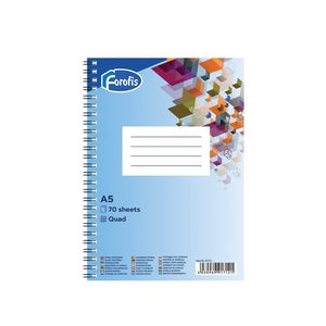 Notebook A5 squared 70sh. FOROFIS spiral bound 