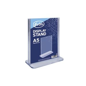 Columned Sign Holder A5(V), for paper size 148x210mm, thickness 1.00mm (plastic) Clear