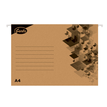 Папка подвесная для картотеки A4 FOROFIS из картона (коричневая), толщина 200г/м2