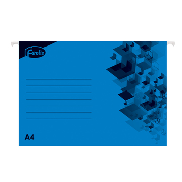 Папка подвесная для картотеки A4 FOROFIS из картона (синяя), толщина 200г/м2