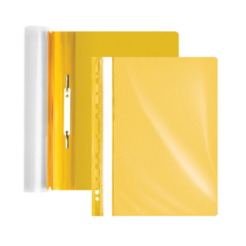 Папка-скоросшиватель с перфорацией A4 FOROFIS 0.13/0.17мм (желтая матовая) ПП