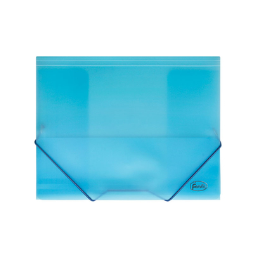 Document case A4*3.5cm FOROFIS 0.45mm w/elast.bands (transparent blue)