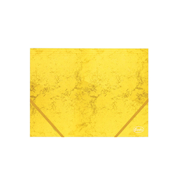 Folder flat cardboard FOROFIS A4 350g/m2 w/elast.bands (yellow)