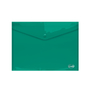 Папка-конверт А4 FOROFIS с кнопкой 0.16мм (зеленая) ПП