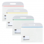 Zipper bag A4, two pockets 0.17mm PVC assorted