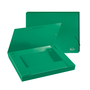 Document case A4*3cm FOROFIS 0.60mm w/elast.bands, width 30mm (green) plastic