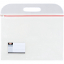 Zipper bag A4, two pockets 0.17mm PVC assorted