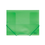 Document case A4*3.5cm FOROFIS 0.45mm w/elast.bands (transparent green)