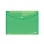 Папка-конверт А4 FOROFIS с кнопкой 0.16мм (прозрачная зеленая) ПП